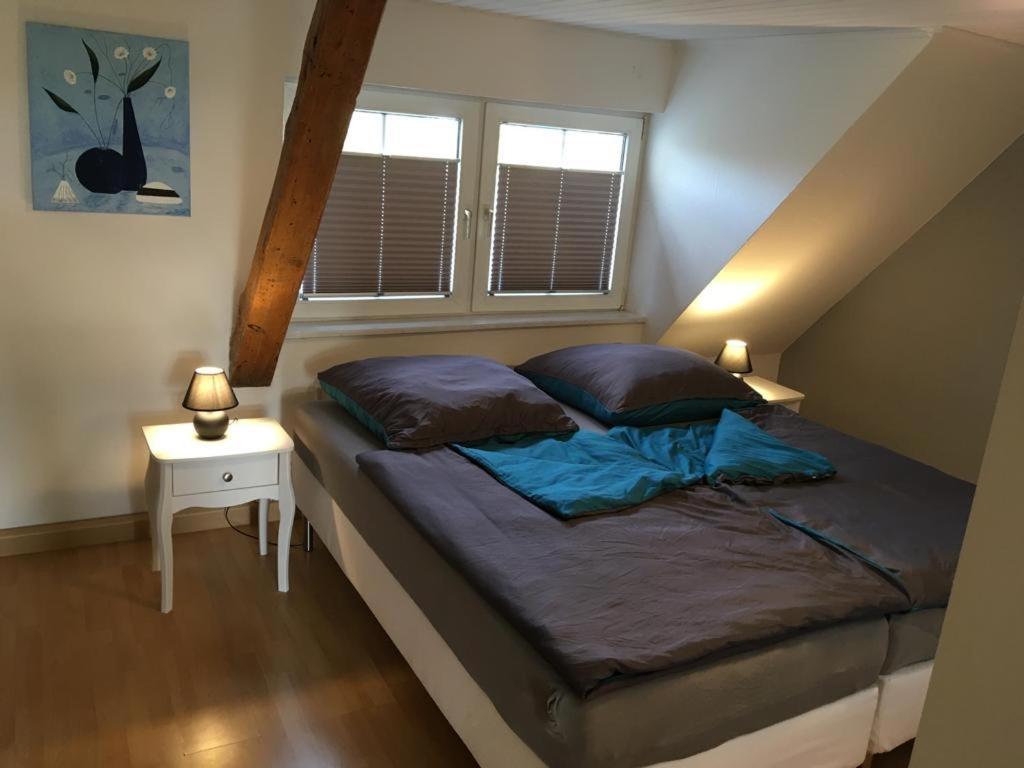 Schöne Große Wohnung, Terrasse, Kamin, Parkplatz, Greifswald Exterior foto
